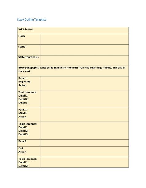 Image result for Writing Outline Example