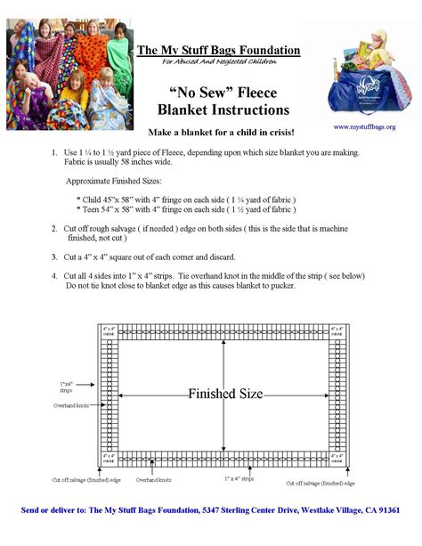 Measurements For No Sew Fleece Blanket at Marvin Santos blog