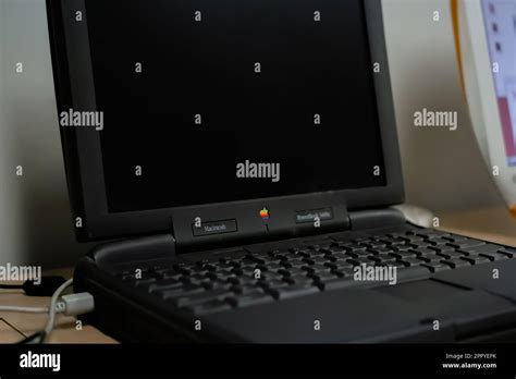 Exhibition of old laptop computers in technology museum Stock Photo - Alamy