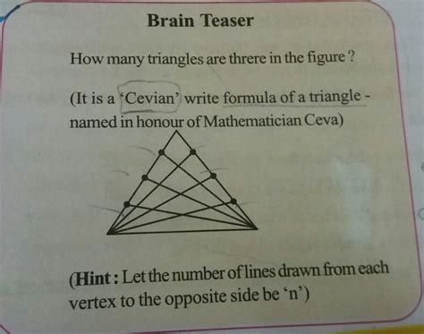 how many triangles are there in the figure (it is a cevian which ...
