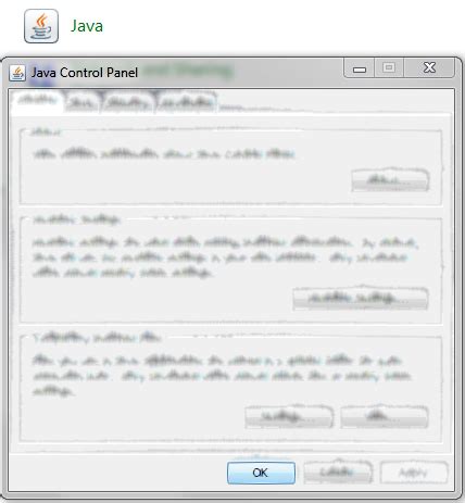 Image result for Java Control Panel Color Bug