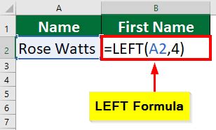 Image result for Left Formula in Excel