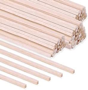 Prescent Square Long Wooden Dowels Sticks 30 cm and 6 MM in Thickness ...