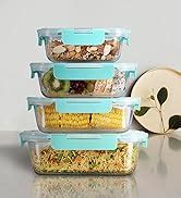 Buy Allo FoodSafe Glass Containers with Lids with Break Free Lock, Oven ...