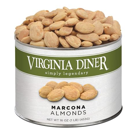 Amazon.com: Virginia Diner - Gourmet Salted Spanish Marcona Almonds, 16 ...