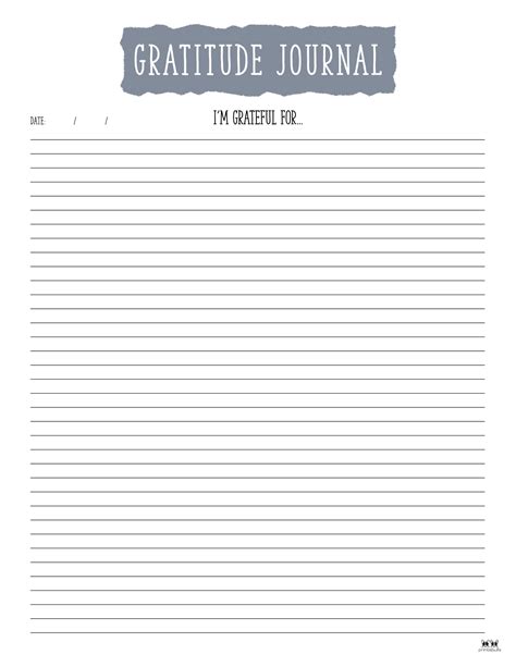 Gratitude Journal Templates - 23 FREE Printables | Printabulls