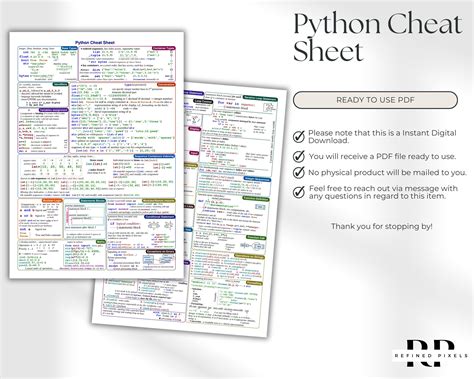 Python Code Cheat Sheet 的图像结果