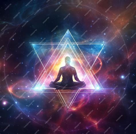 Premium Photo | Illustration of meditation position with triangle shape ...