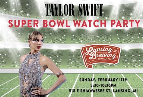 Taylor Swift Super Bowl Watch Party at LBC, Lansing Brewing Company ...
