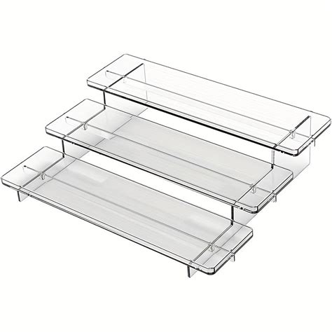 3 Tier Spice Rack Organizer Acrylic Tiered Medicine Cabinet Organize ...