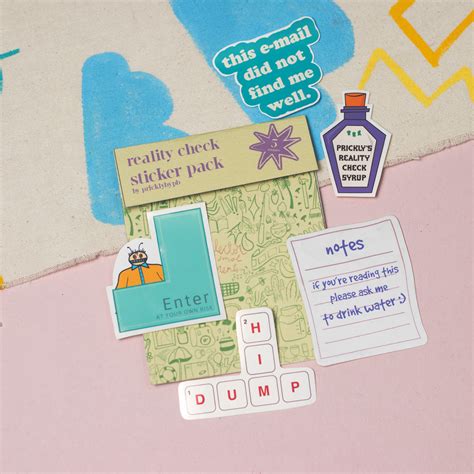 the reality check sticker pack – pricklybypb