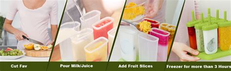 Buy KARP Set Of 6 Plastic Reusable Ice Pop Makers - Homemade Popsicle ...