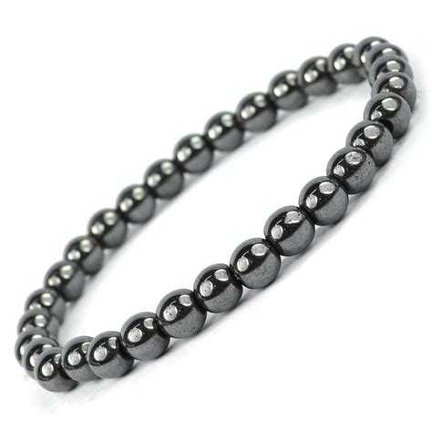 Buy Reiki Crystal Products Natural Hematite Bracelet 6 mm Crystal Stone ...