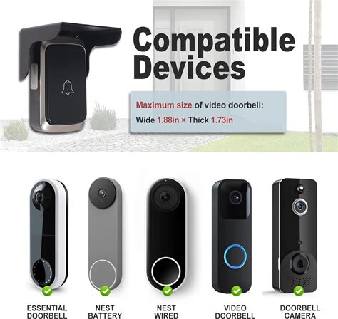 Buy Blink Doorbell Rain Cover Anti-Glare Cover, Steel Doorbell Weather ...