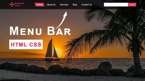 How to Create Simple Navbar Using HTML CSS 的图像结果
