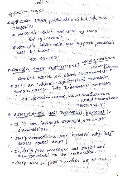 Unit -5 cn - notesc - Application layer Application layer protocals ...