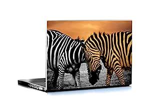 ISEE 360® Laptop Skin Cover Laminated Zebra Animal Stickers and Free ...