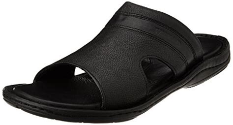 Woodland Men's Black Softy Leather Sandals and Floaters - 10 UK/India ...