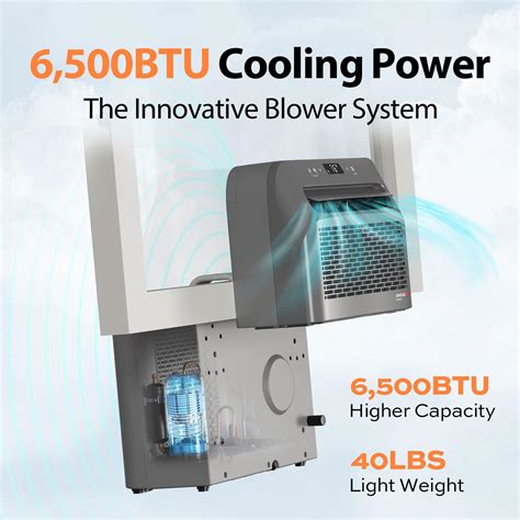 FOGATTI RV Window Air Conditioner, 6500 BTU Cools up to 180Sq.ft, 4-in ...