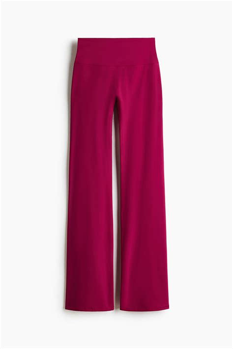 Women's Dark pink Flared sports leggings with SculptMove™ | H&M IN