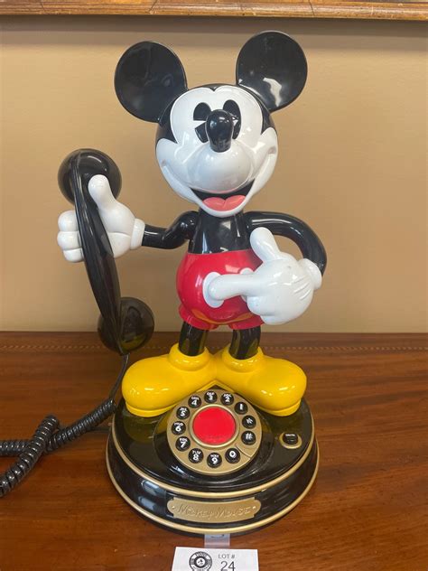 Vintage Mickey Mouse Push Button Phone. Mickey's Voice Announces an ...