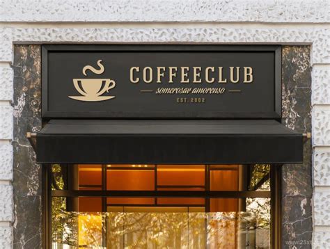 咖啡店招牌创意logo设计素材,咖啡店logo设计图片_北极熊素材库