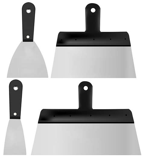 Heybit Steel Putty Knife Set | Pack of 4(2” 4” 6” 8") Putty Scraper ...