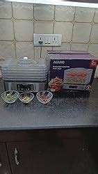 AGARO Regal Food Dehydrator, 5 Stackable Stainless Steel Trays, Digital ...
