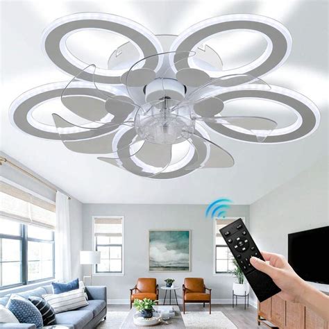 Modern Ceiling Fans With Lights And Remote,Flush Mount Ceiling Fan With ...