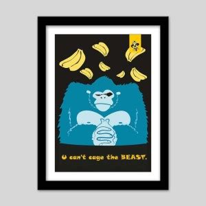 The Beast N Banana Laminated & Framed Wall Mounted Photographic Paper ...