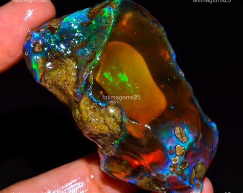 Welo Fire Ethiopian Opal Rough: Natural Gemstone for Jewelry Making ...