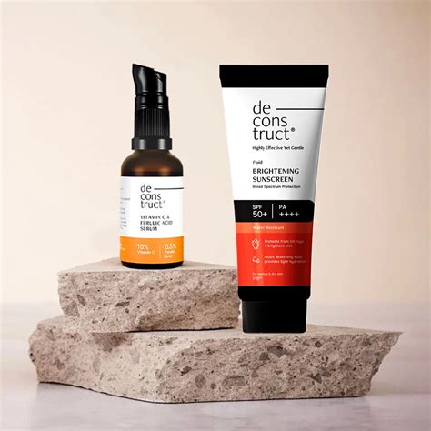 Buy Vitamin C Serum & Brightening Sunscreen Combo for Dry Skin Online ...