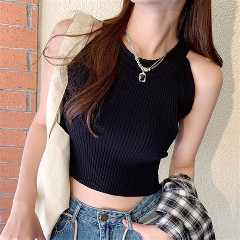 Shop Black Halter Tank Top - for Women | OUTZIDR | Gen-Z Style