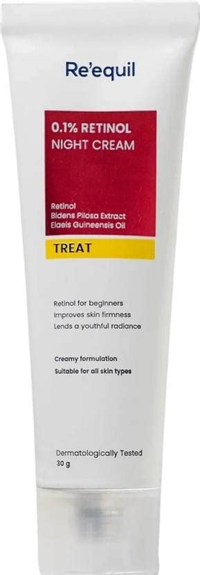 Re'equil 0.1% Retinol Night Cream For Wrinkles & Skin Tightening Price ...