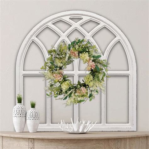 Amazon.com: Sintosin Farmhouse Large White Arched Window Frame Wall ...