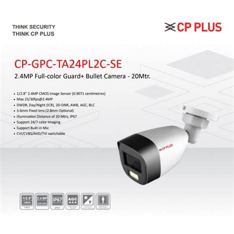 CP PLUS 2.4MP Full-Colour Guard+ Wireless Bullet Camera Support Built ...