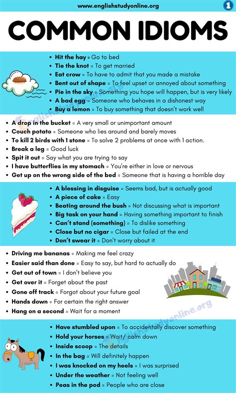 Idioms Examples With Pictures And Meanings at Frank Keith blog