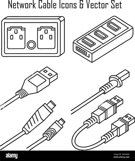 High-Speed Ethernet Network Cable Connection Stock Vector Image & Art - Alamy