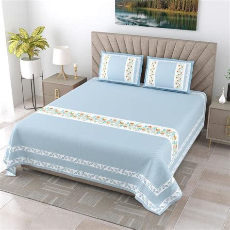 Buy French Fleur Bedsheet - Blue Online in India | Vaaree
