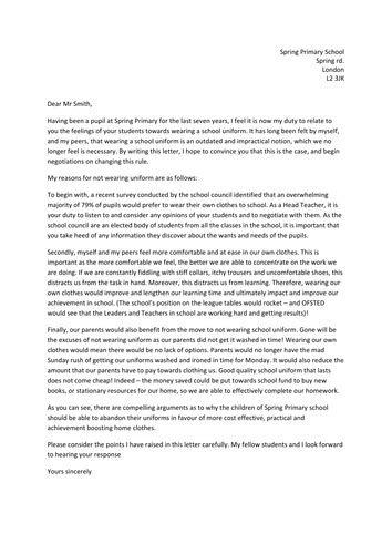 Persuasive Letter Example 的图像结果