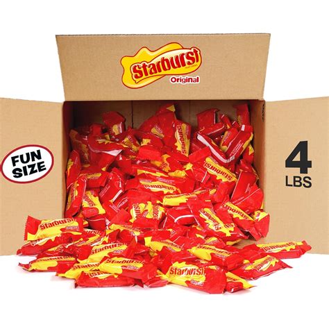 Brandclub - STARBURST Original Fun Size Individually Wrapped Chewy Party Favor Candy Bulk Box, 4 ...