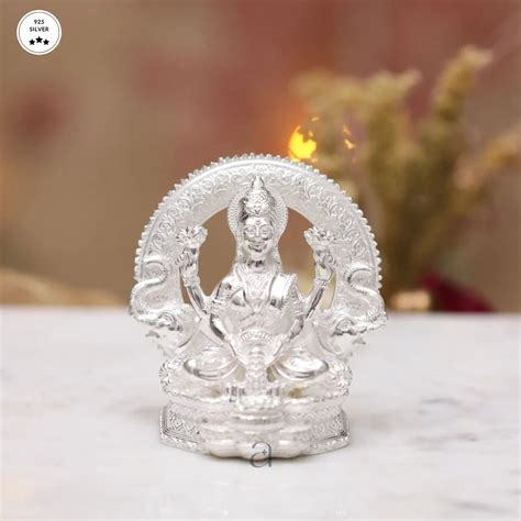Buy 925 Solid Silver Goddess Dhanalakshmi From Aahi by Ranka Jewellers