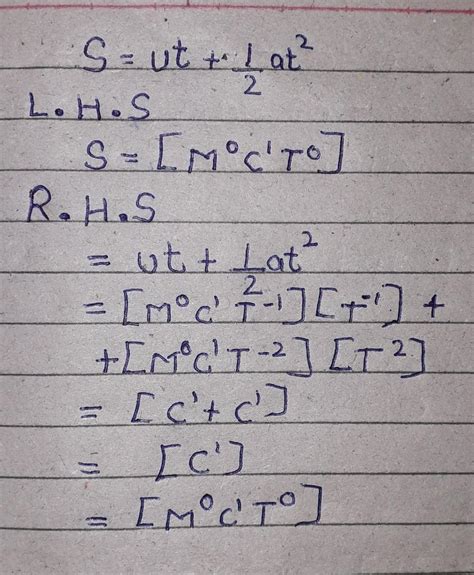Using Dimensional Analysis Derive an expression for the second equation ...