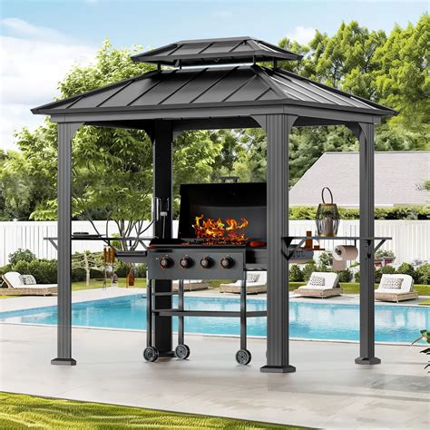 Amazon.com : Modern Shade Grill Gazebo 6' X 8', Aluminum BBQ Gazebos ...