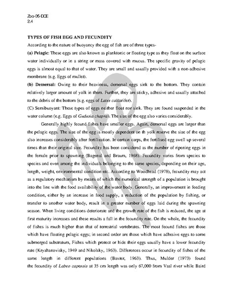 Types OF EGGS fishes - TYPES OF FISH EGG AND FECUNDITY According to the ...