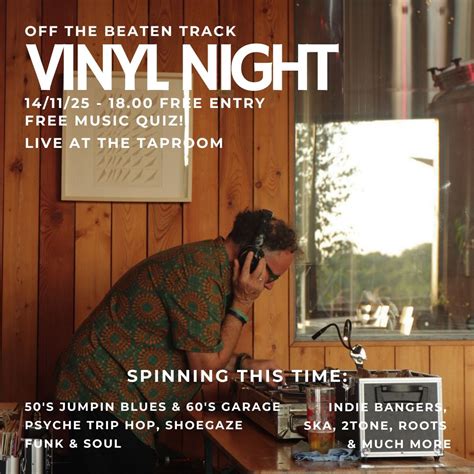 GUN BREWERY OFF THE BEATEN TRACK VINYL NIGHTS, Gun Brewery, Gun Hill ...