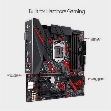 ASUS ROG Strix B360-G Gaming (300 Series) Micro-ATX Motherboard ...