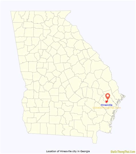 Map of Hinesville city - Thong Thai Real