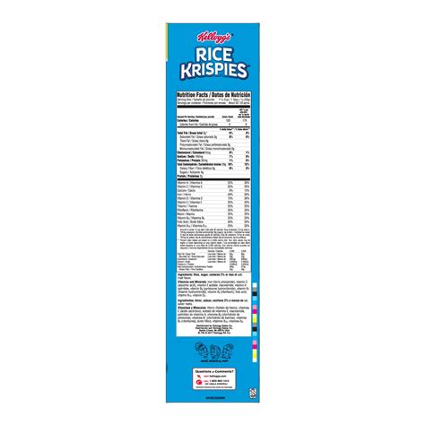 Rice Krispies Treats Nutrition Label at Robert Keck blog
