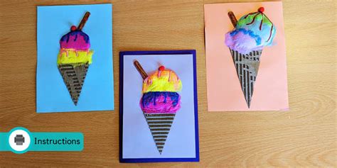 Puffy Paint Ice Cream Craft | Summer Crafts (teacher made)